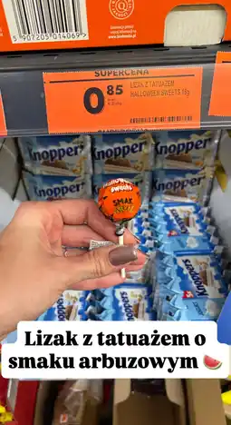 Biedronka Lizak z tatuażem Halloween Sweets o smaku arbuzowym oferta