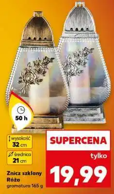 Kaufland Znicz szklany Róża oferta