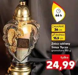 Kaufland Znicz szklany Serce Tęcza oferta