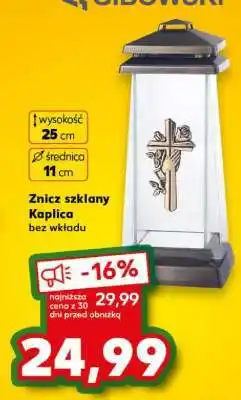 Kaufland Znicz szklany Kaplica oferta