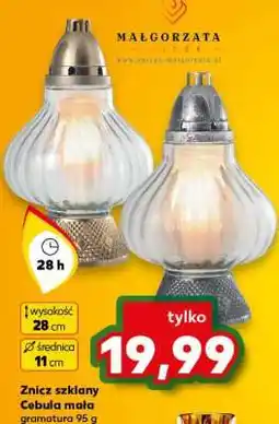 Kaufland Znicz szklany Cebula mała oferta