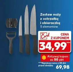 Kaufland Zestaw noży z ostrzałką i obieraczką 5 elementów oferta