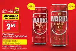 Biedronka Piwo Warka Jasne Pełne, 500/550 ml oferta
