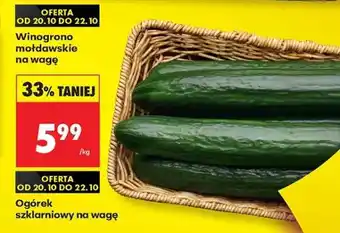 Biedronka Ogórek szklarniowy na wage oferta