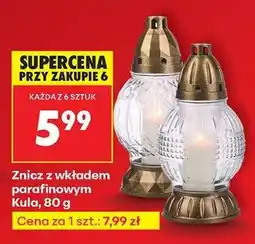 Biedronka Znicz z wkładem parafinowym Kula, 80 g oferta