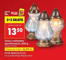 Biedronka Znicz z wkładem parafinowym, 250 g oferta