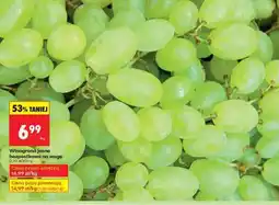 Biedronka Winogrono jasne bezpestkowe na wagę oferta