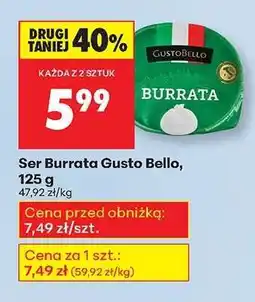 Biedronka Ser Burrata Gusto Bello , 125 g oferta