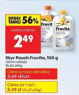 Biedronka Skyr Pouch Fruvita, 150 g oferta