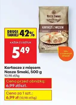 Biedronka Kartacze z mięsem Nasze Smaki, 500 g oferta