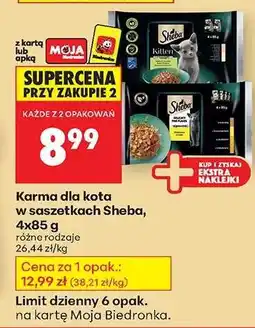 Biedronka Karma dla kota w saszetkach Sheba , 4x85 g oferta