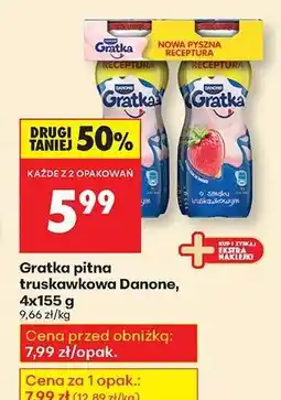 Biedronka Gratka pitna truskawkowa Danone, 4x155 g oferta