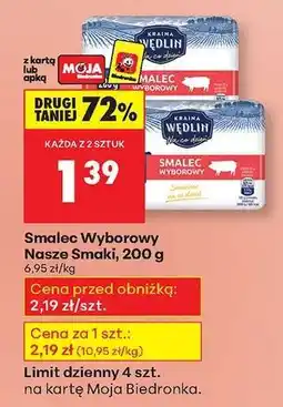 Biedronka Smalec Wyborowy Nasze Smaki 200 g oferta