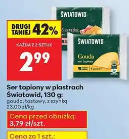 Biedronka Ser topiony w plastrach Światowid, 130 g oferta