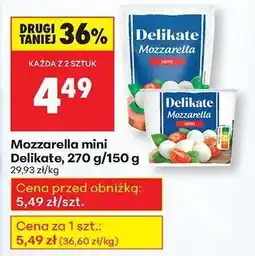 Biedronka Mozzarella mini Delikate, 270 g/150 g oferta