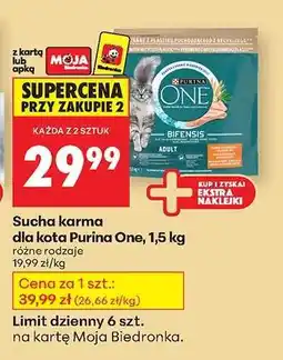 Biedronka Sucha karma dla kota Purina One , 1,5 kg oferta