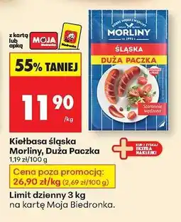 Biedronka Kiełbasa śląska Morliny Duża Paczka oferta