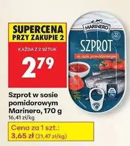 Biedronka Szprot w sosie pomidorowym Marinero 170 g oferta
