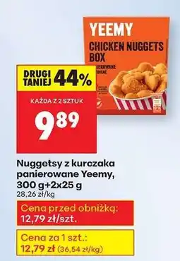 Biedronka Nuggetsy z kurczaka panierowane Yeemy, 300 g+2x25 g oferta