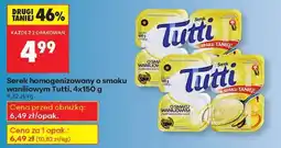 Biedronka Serek homogenizowany o smaku waniliowym Tutti 4x150 g oferta