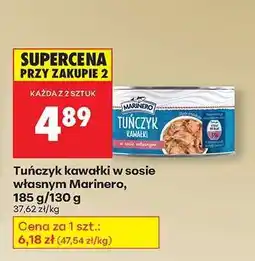 Biedronka Tuńczyk kawałki w sosie własnym Marinero, 185 g/130 g oferta