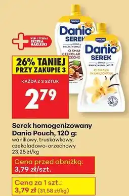 Biedronka Serek homogenizowany Danio Pouch, 120 g oferta