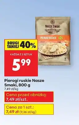 Biedronka Pierogi ruskie Nasze Smaki, 800 g oferta