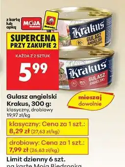 Biedronka Gulasz angielski Krakus, 300 g oferta