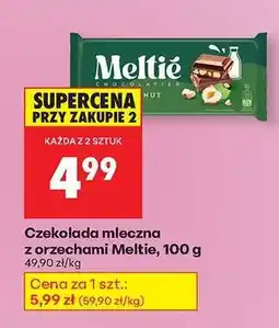 Biedronka Czekolada mleczna z orzechami Meltie, 100 g oferta
