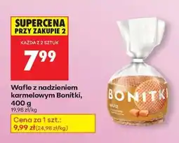 Biedronka Wafle z nadzieniem karmelowym Bonitki, 400 g oferta