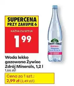 Biedronka Woda lekko gazowana Żywiec Zdrój Minerals, 1,2 l oferta