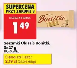 Biedronka Sezamki Classic Bonitki 3x27 g oferta