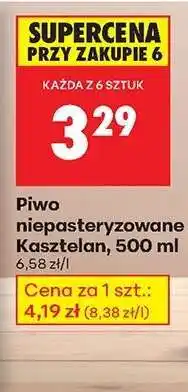Biedronka Piwo niepasteryzowane Kasztelan, 500 ml oferta