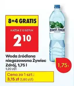 Biedronka Woda źródlana niegazowana Żywiec Zdrój, 1,75 l oferta