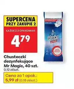 Biedronka Chusteczki dezynfekujące Mr Magic 40 szt oferta