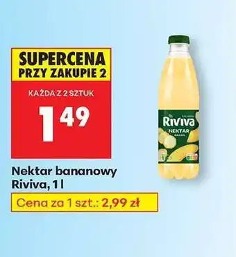 Biedronka Nektar bananowy Riviva , 1l oferta