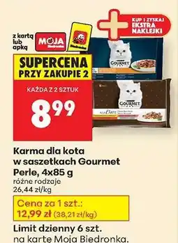 Biedronka Karma dla kota w saszetkach Gourmet Perle 4x85 g oferta
