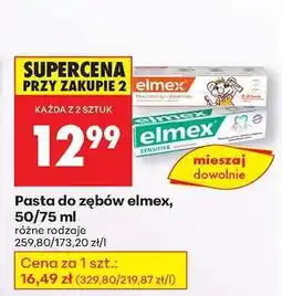 Biedronka Pasta do zębów elmex, 50/75 ml oferta