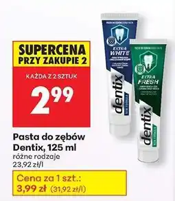 Biedronka Pasta do zębów Dentix, 125 ml oferta