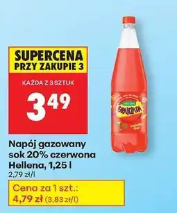 Biedronka Napój gazowany sok 20% czerwona Hellena, 1,25 l oferta