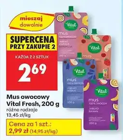Biedronka Mus owocowy Vital Fresh , 200 g oferta