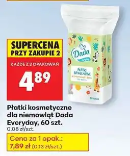 Biedronka Płatki kosmetyczne dla niemowląt Dada Everyday 60 szt oferta