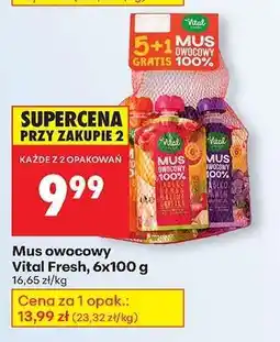 Biedronka Mus owocowy Vital Fresh, 6x100 g oferta