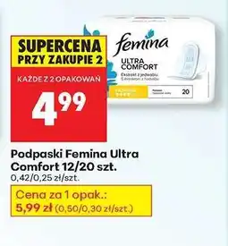 Biedronka Podpaski Femina Ultra Comfort, 12/20 szt oferta