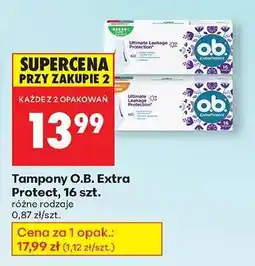 Biedronka Tampony O.B. extra protect, 16 szt oferta