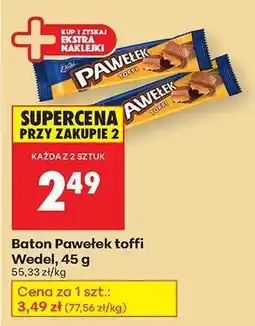 Biedronka Baton Pawełek toffi Wedel, 45 g oferta