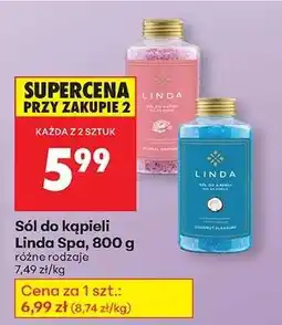 Biedronka Sól do kąpieli Linda Spa, 800 g oferta