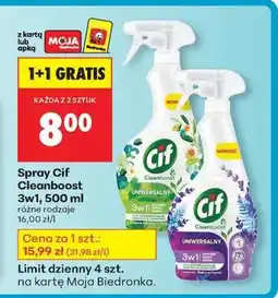 Biedronka Spray Cif Cleanboost 3w1, 500 ml oferta