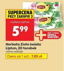 Biedronka Herbata Zioła Świata Lipton, 20 torebek oferta