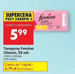 Biedronka Tampony Femina Classic, 32 szt oferta
